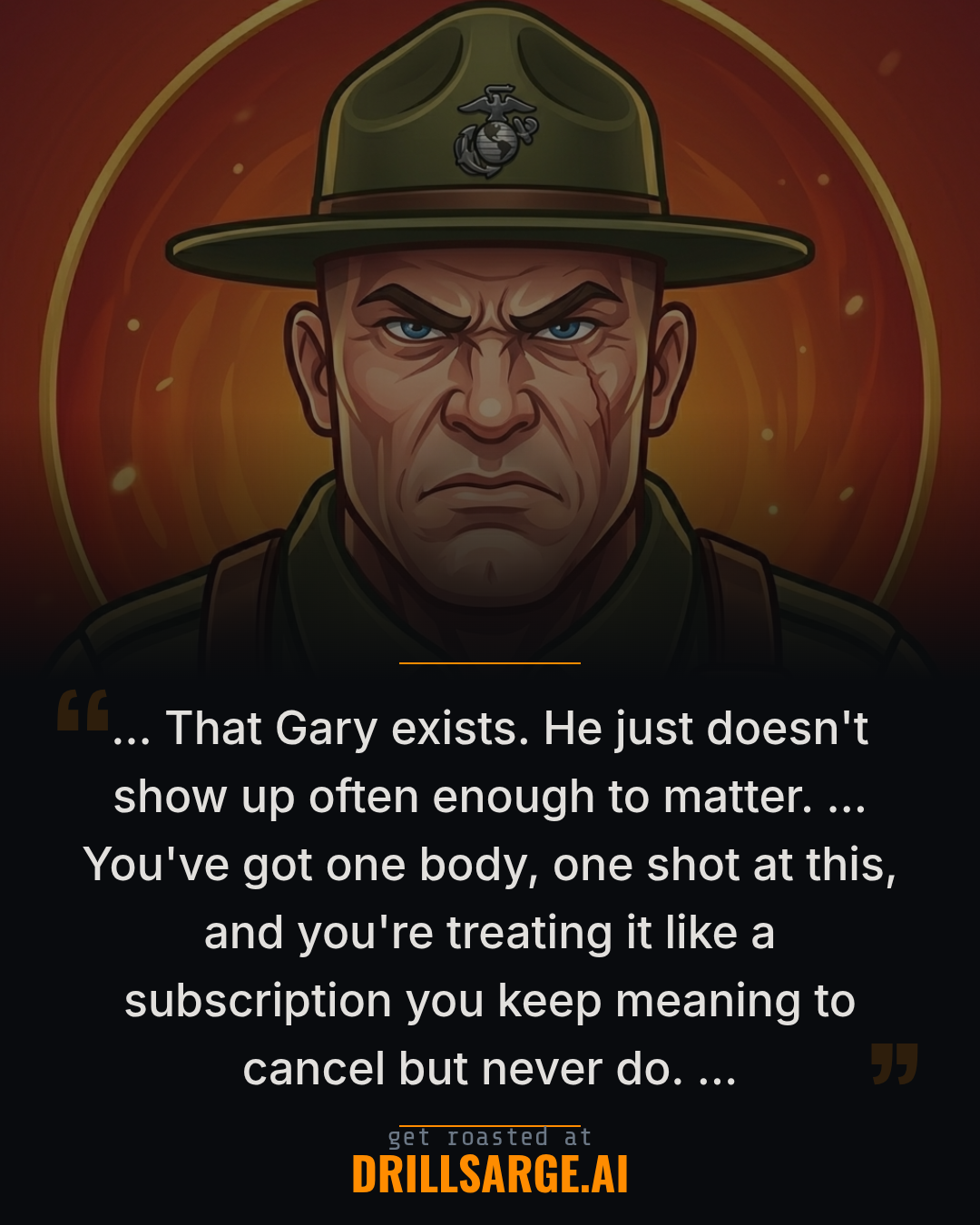 The same message as a share card
