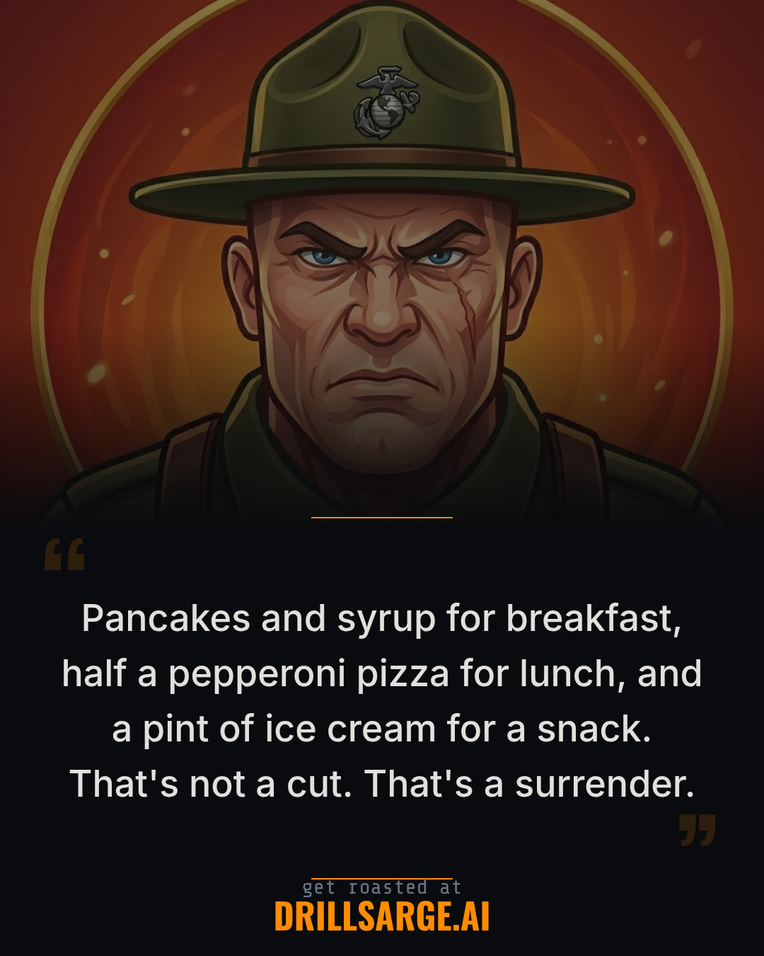Sarge roast card