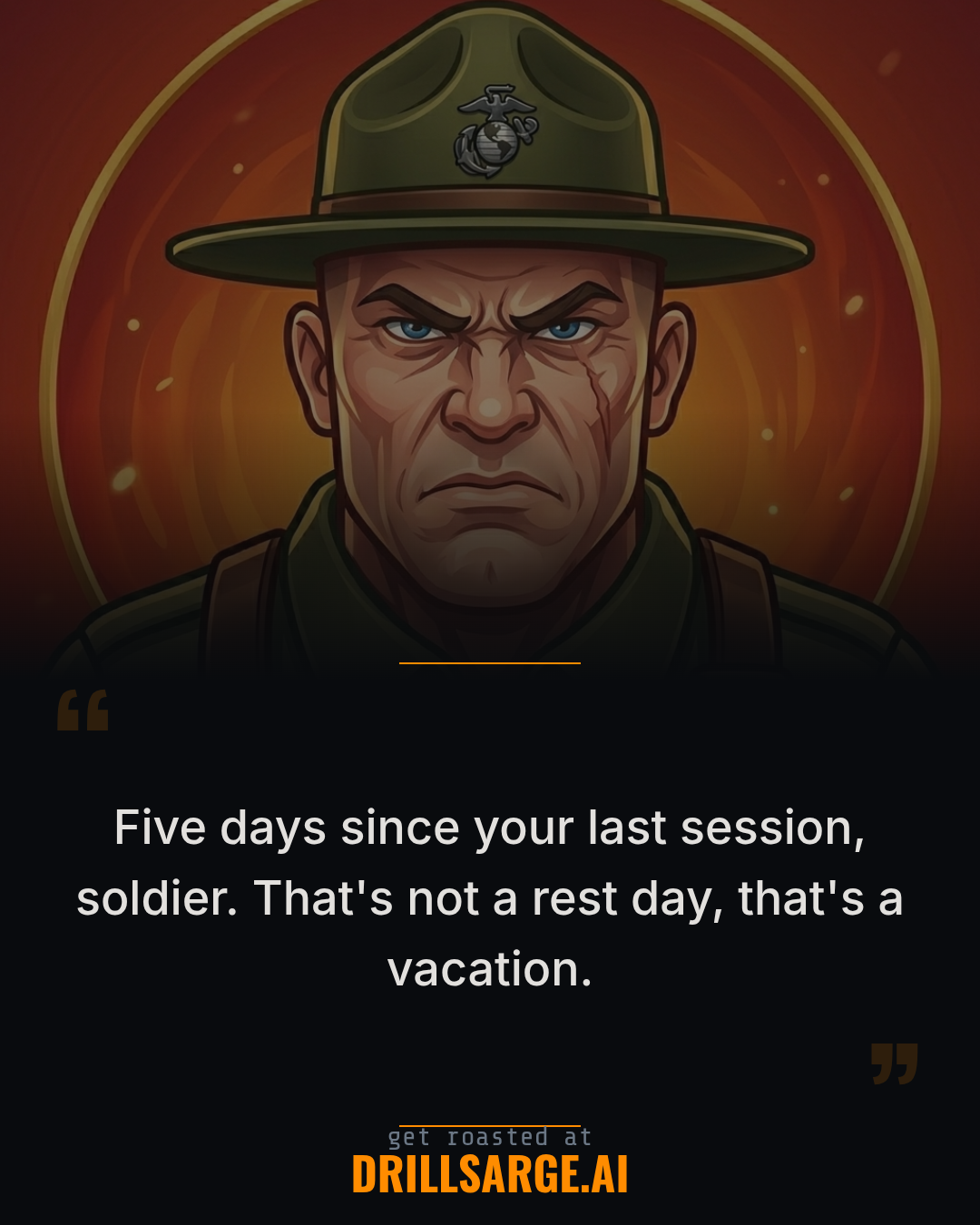 Sarge roast card